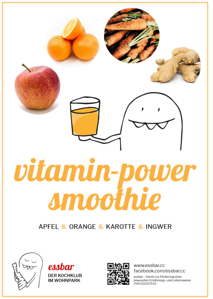 Vitamin-Power-Smoothie: Apfel, Orange, Karotte, Ingwer